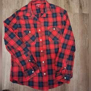 ARIZONA Men's Red and Black Plaid Shirt